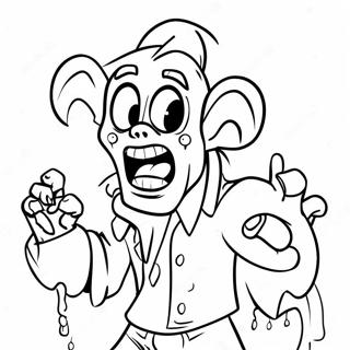 Zombified Disney Characters Coloring Page | Disney Zombies coloring page
