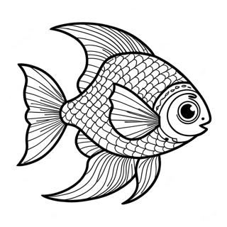 Realistic Fish Coloring Page | Realistic Fish for Adults coloring page