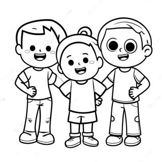 Inclusive Friends Coloring Page | Disability coloring page