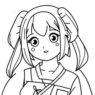 Anime Girl Coloring Page | Anime Girl coloring page