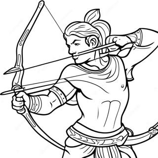 Colorful Sagittarius Archer Coloring Page | Sagittarius coloring page
