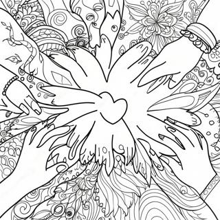 Diverse Unity Coloring Page | Unity coloring page