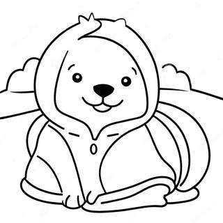 Cozy Animal Blanket Coloring Page | Blanket coloring page
