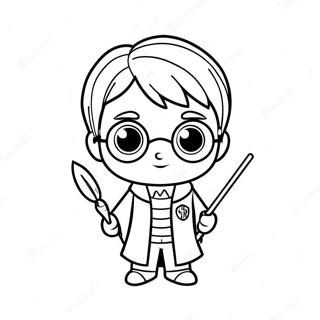 Harry Potter Chibi Coloring Page | Harry Potter Chibi coloring page