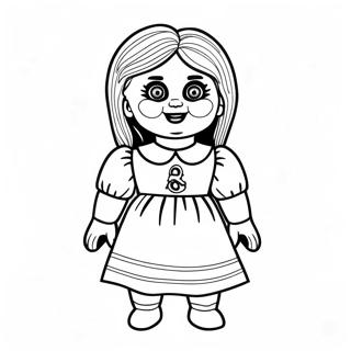 Annabelle Scary Doll Coloring Page | Annabelle coloring page