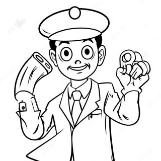 Inspector Gadget in Action Coloring Page | Inspector Gadget coloring page