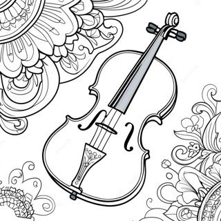 Violin Coloring Page | Violin coloring page