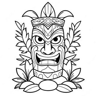 Tiki Coloring Page | Tiki coloring page