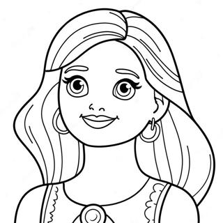 Barbie Skipper Fun Adventure Coloring Page | Barbie Skipper coloring page