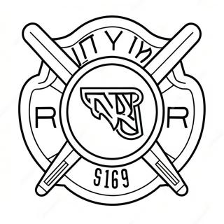 NY Rangers Logo Coloring Page | NY Rangers coloring page