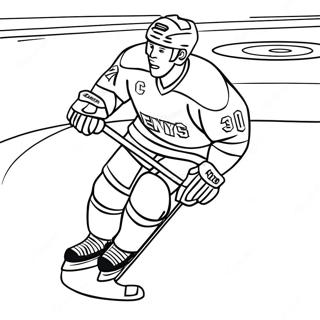 NY Rangers Player Skating Coloring Page | NY Rangers coloring page