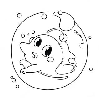 Cute Bubbles Floating Coloring Page | Bubble coloring page