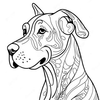 Great Dane Coloring Page | Great Dane coloring page