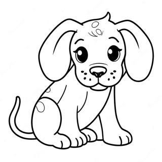 Playful Great Dane Puppy Coloring Page | Great Dane coloring page