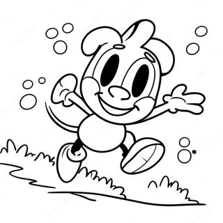 Rayman Jumping Adventure Coloring Page | Rayman coloring page