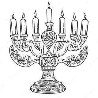 Hanukkah Menorah Coloring Page | Hanukkah Menorah coloring page