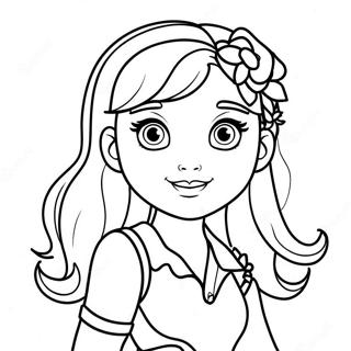 Violet Rainbow High Character Coloring Page | Violet Rainbow High coloring page