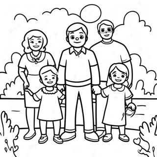 Happy Family Reunion Coloring Page | Welcome Home Daddy coloring page