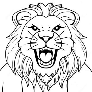 Fierce Lion Roaring Coloring Page | Savage coloring page