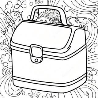 Colorful Lunchbox Coloring Page | Lunch coloring page