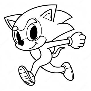 Sonic the Hedgehog Running Fast Coloring Page | Sonic Boom coloring page