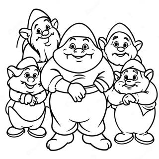 Seven Dwarfs Coloring Page | Seven Dwarfs coloring page