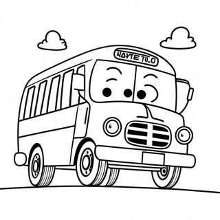 Fröhlicher Tayo der kleine Bus Ausmalbild | Tayo der kleine Bus Ausmalbild