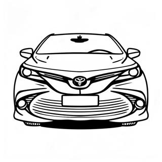 Toyota Camry Front View Coloring Page | Toyota Camry coloring page