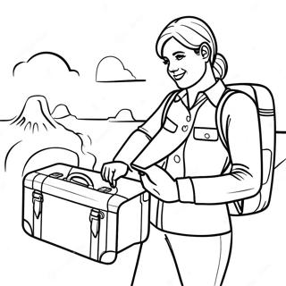 Travel Coloring Page | Travel coloring page