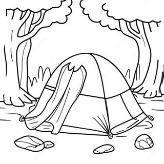 Creepy Friday the 13th Camp Crystal Lake Coloring Page | Friday the 13th coloring page