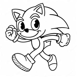 Sonic the Hedgehog Running Fast Coloring Page | Sonic Underground coloring page