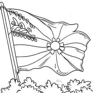 Oklahoma State Flag Coloring Page | Oklahoma coloring page