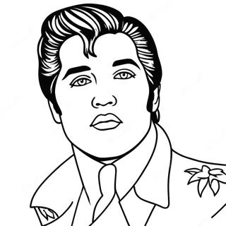 Elvis Presley Coloring Page | Elvis coloring page