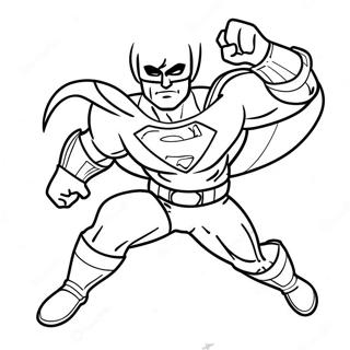 Superflex Hero in Action Coloring Page | Superflex coloring page