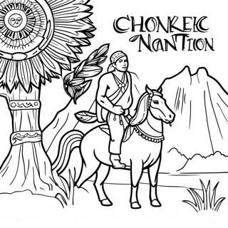 Cherokee Nation Coloring Page | Cherokee coloring page