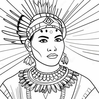 Traditional Cherokee Dancer Coloring Page | Cherokee coloring page