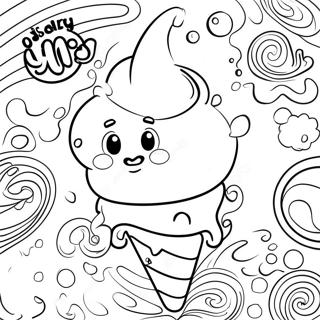 Cute Dairy Queen Ice Cream Cone Coloring Page | Dairy Queen coloring page