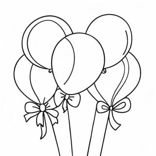Party Balloons Coloring Page | Party coloring page