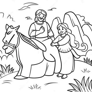 Joyful Bible Story Coloring Page | Preschool Sunday School coloring page