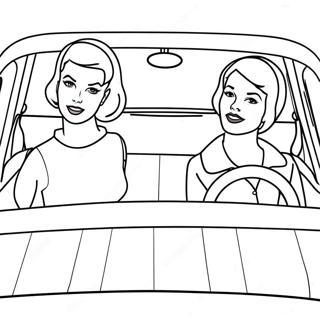 Betty und Veronica klassisches Ausmalbild | Betty und Veronica Ausmalbild