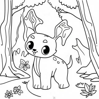 Cursed Forest Creatures Coloring Page | Cursed coloring page