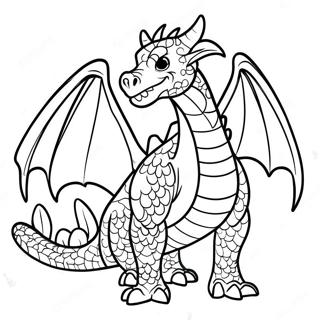 DnD Dragon Coloring Page | DnD coloring page