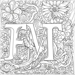 Colorful Russian Letters Coloring Page | Russian Alphabet coloring page