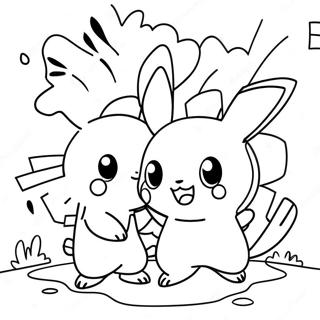 Colorful Fusion Pokemon Battle Scene Coloring Page | Fusion Pokemon coloring page
