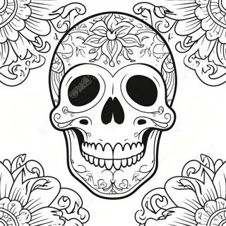 Death Skull Coloring Page | Death coloring page