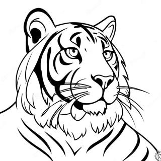 Cincinnati Bengals Tiger Head Coloring Page | Cincinnati Bengals Logo coloring page