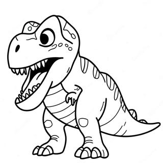 Ferocious T-Rex Roaring Coloring Page | Trex coloring page