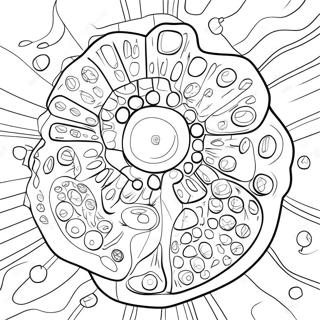 Cell Structure Coloring Page | Cell coloring page