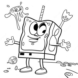 High SpongeBob Coloring Page | High SpongeBob coloring page