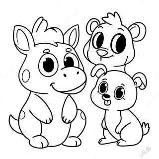 Hilarious Cartoon Animals Coloring Page | Hilarious coloring page